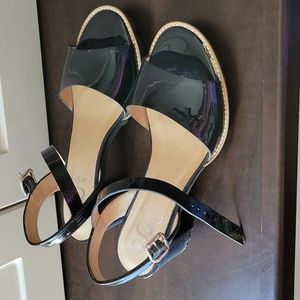 Gadea black patent sandals